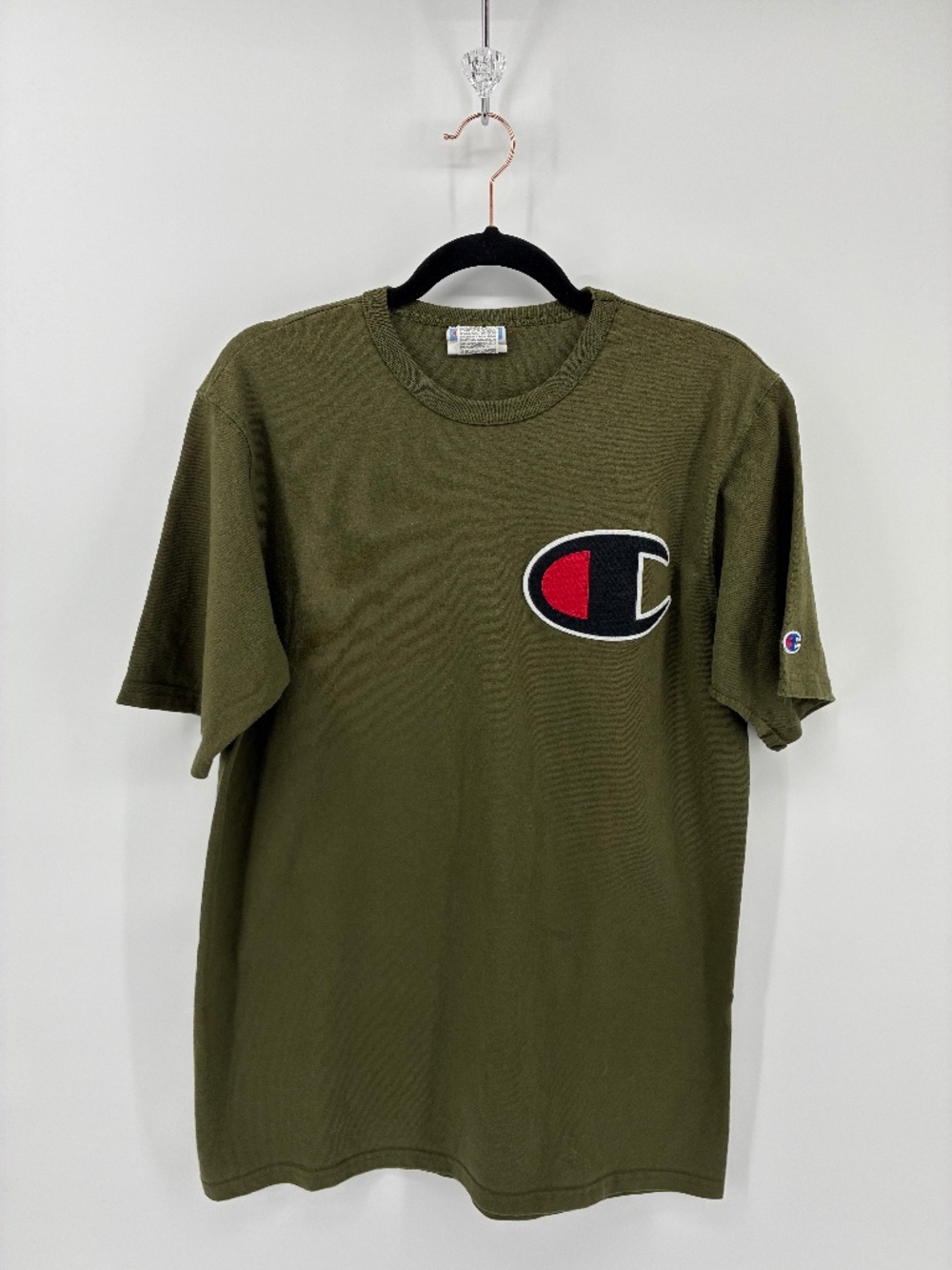 Champion Dark Olive Tee with Logo